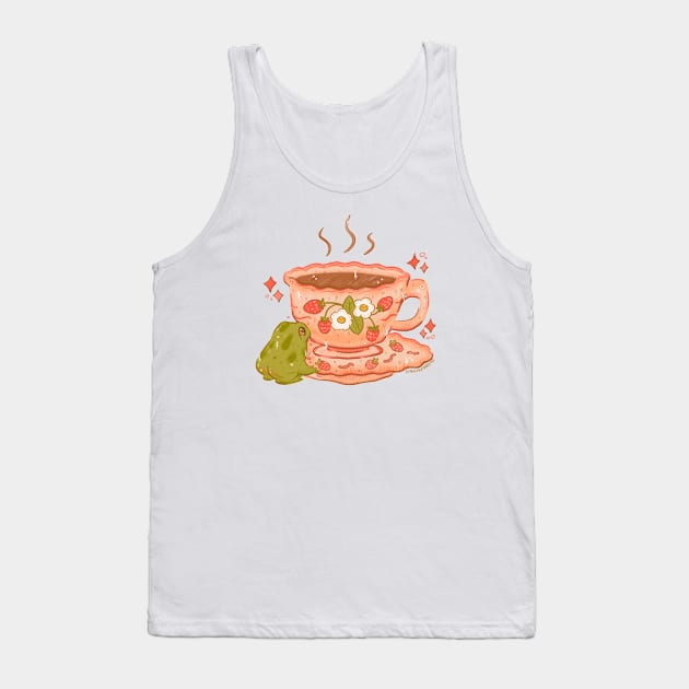 Teacup Froggy Tank Top by eraserheadarts